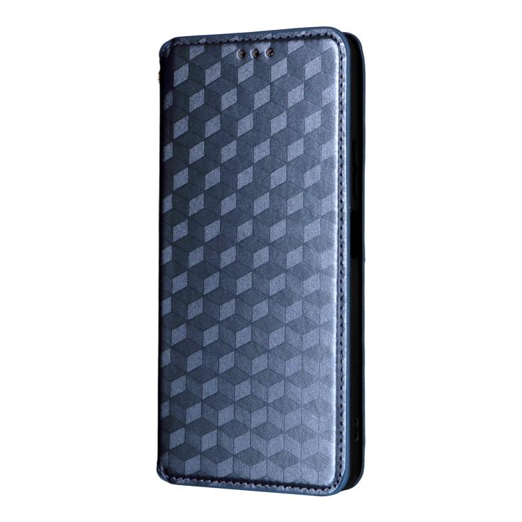 For Realme C71 4G Cubic Grid Texture Flip Leather Phone Case