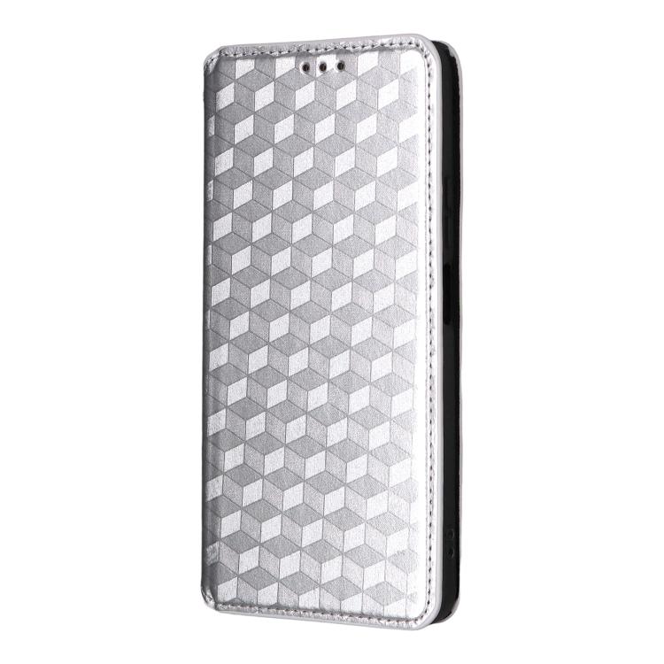 For Realme C71 4G Cubic Grid Texture Flip Leather Phone Case