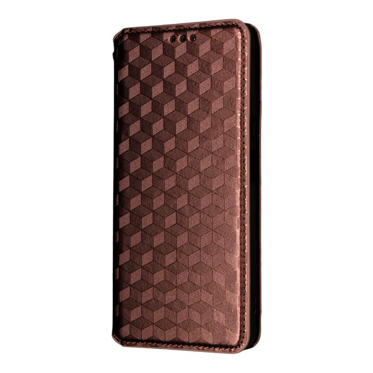 For Realme C71 4G Cubic Grid Texture Flip Leather Phone Case