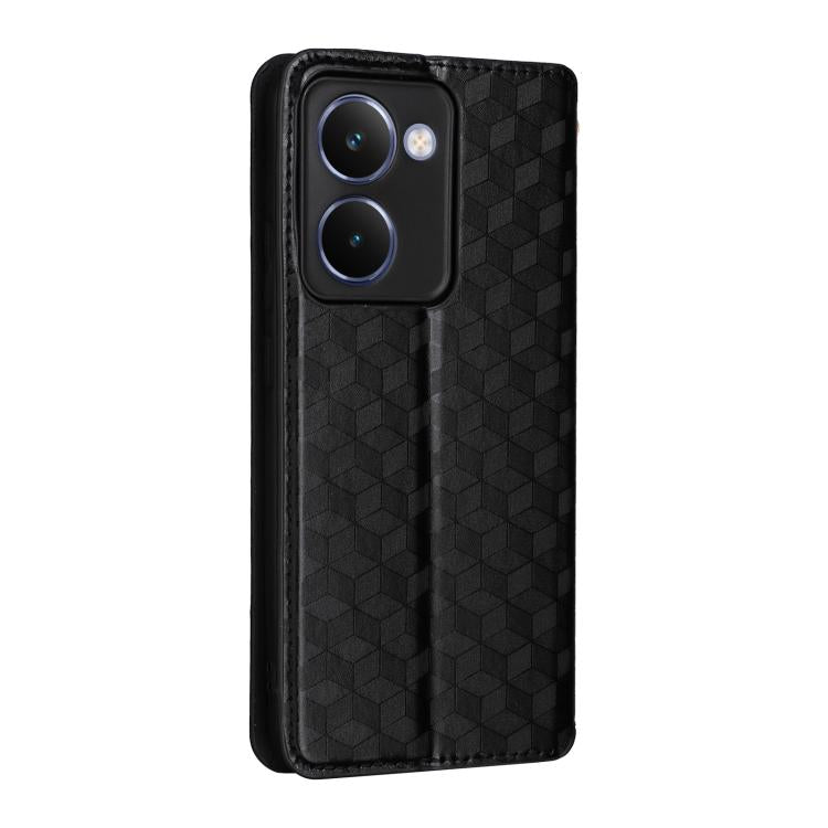 For Realme P3 Ultra 5G Cubic Grid Texture Flip Leather Phone Case