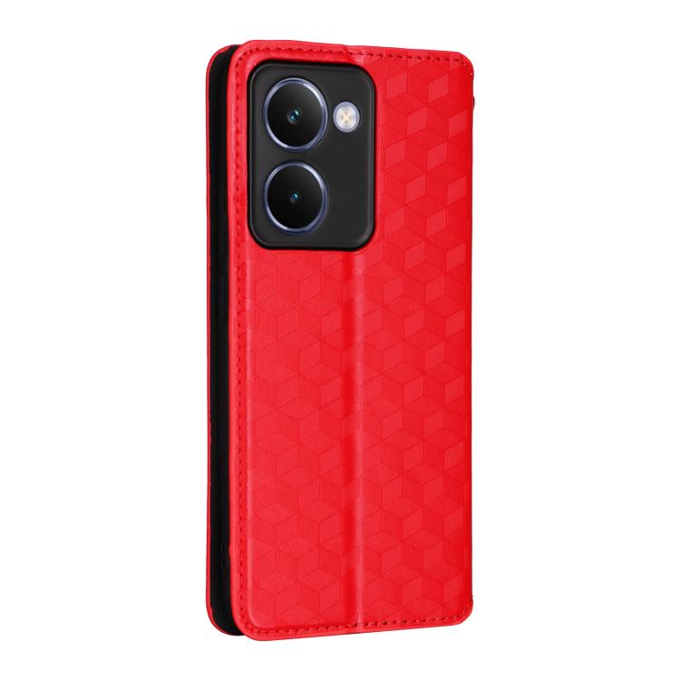 For Realme P3 Ultra 5G Cubic Grid Texture Flip Leather Phone Case