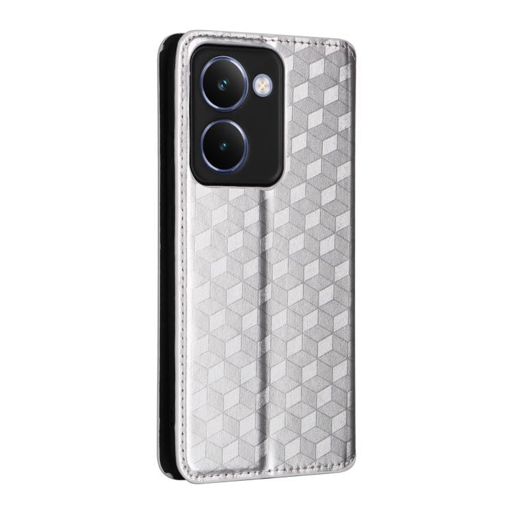 For Realme P3 Ultra 5G Cubic Grid Texture Flip Leather Phone Case