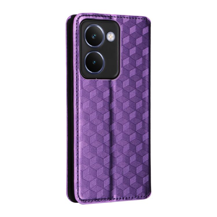 For Realme P3 Ultra 5G Cubic Grid Texture Flip Leather Phone Case