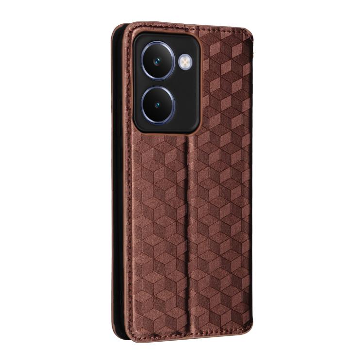 For Realme P3 Ultra 5G Cubic Grid Texture Flip Leather Phone Case
