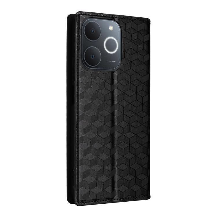 For Realme Note 70T 4G / 70 4G Cubic Grid Texture Flip Leather Phone Case