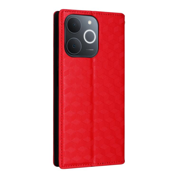 For Realme Note 70T 4G / 70 4G Cubic Grid Texture Flip Leather Phone Case