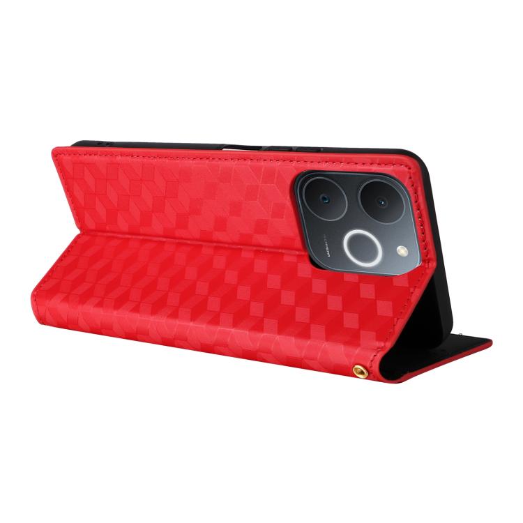 For Realme Note 70T 4G / 70 4G Cubic Grid Texture Flip Leather Phone Case