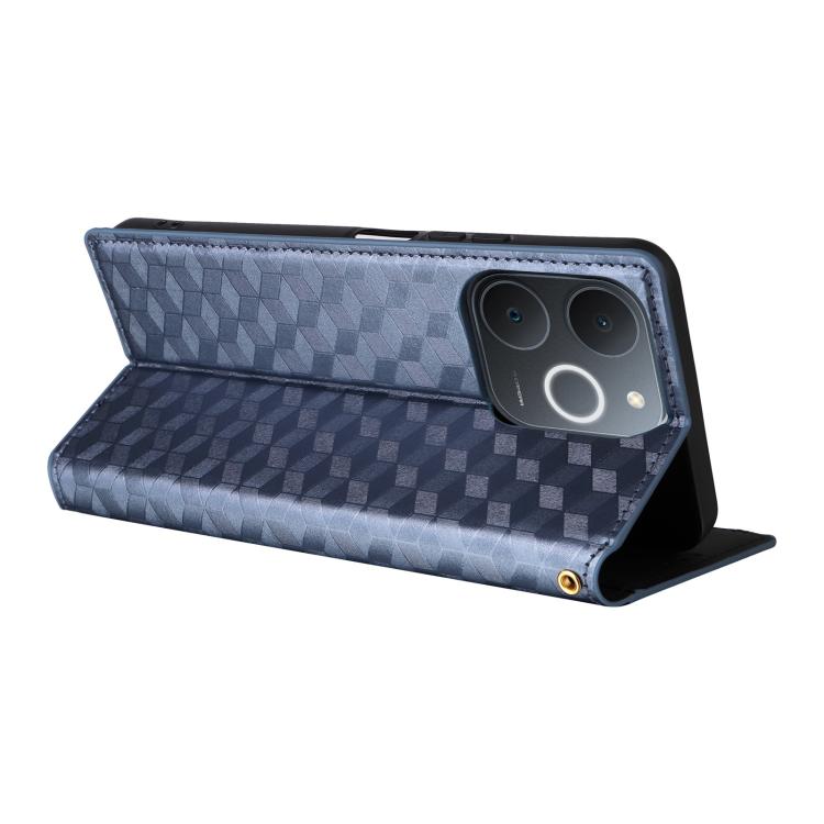 For Realme Note 70T 4G / 70 4G Cubic Grid Texture Flip Leather Phone Case