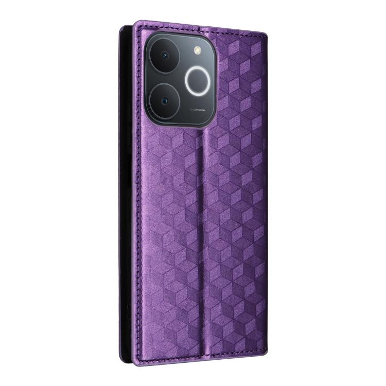 For Realme Note 70T 4G / 70 4G Cubic Grid Texture Flip Leather Phone Case