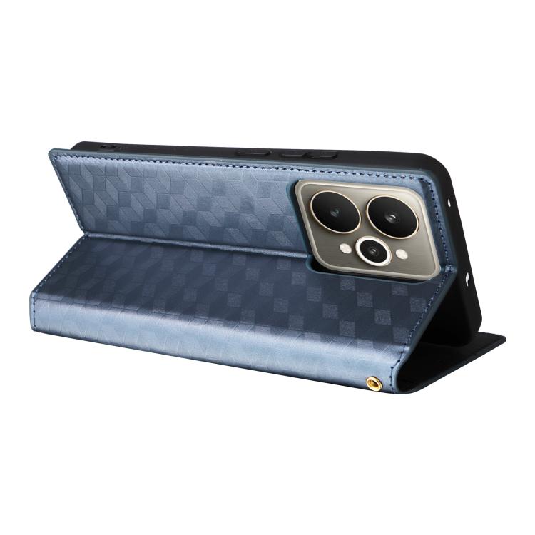For Realme 15 5G SEA Cubic Grid Texture Flip Leather Phone Case