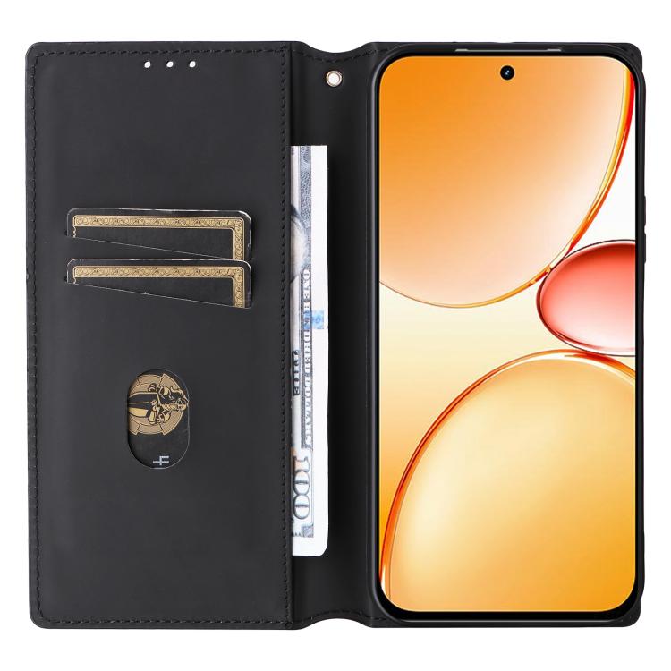 For Realme C85 5G / 15X 5G Cubic Grid Texture Flip Leather Phone Case