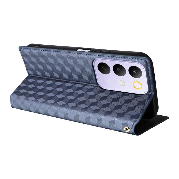 For Realme C85 5G / 15X 5G Cubic Grid Texture Flip Leather Phone Case