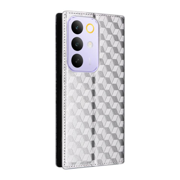 For Realme C85 5G / 15X 5G Cubic Grid Texture Flip Leather Phone Case