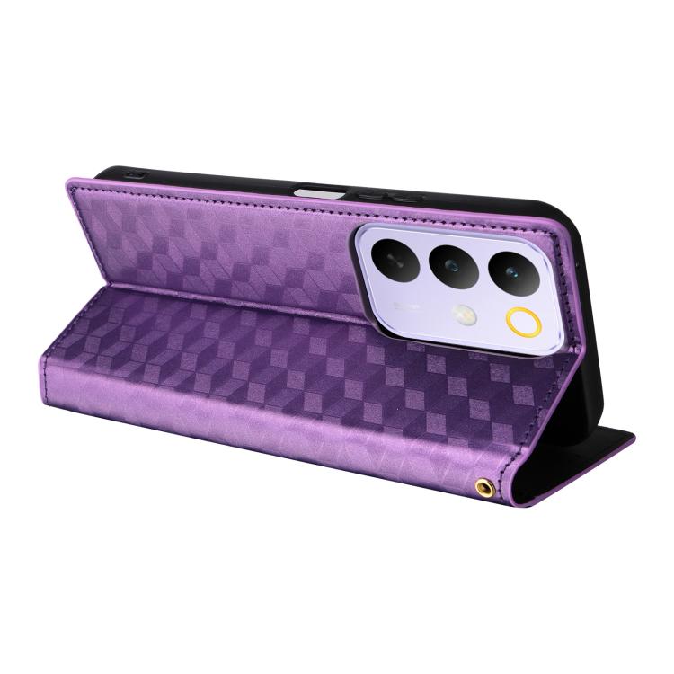 For Realme C85 5G / 15X 5G Cubic Grid Texture Flip Leather Phone Case