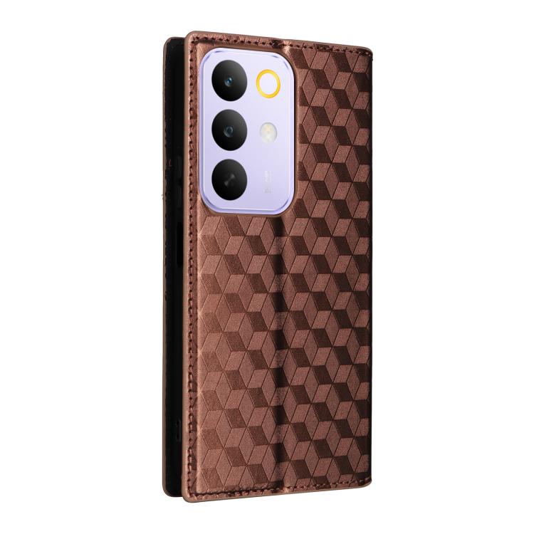 For Realme C85 5G / 15X 5G Cubic Grid Texture Flip Leather Phone Case