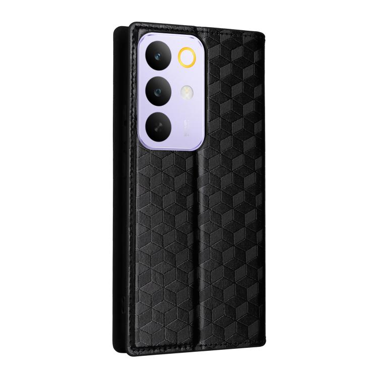 For Realme C85 Pro 4G Cubic Grid Texture Flip Leather Phone Case