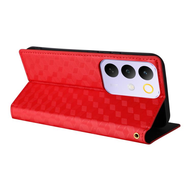 For Realme C85 Pro 4G Cubic Grid Texture Flip Leather Phone Case