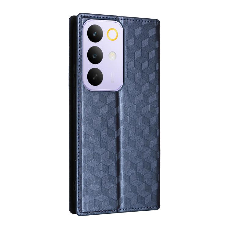 For Realme C85 Pro 4G Cubic Grid Texture Flip Leather Phone Case