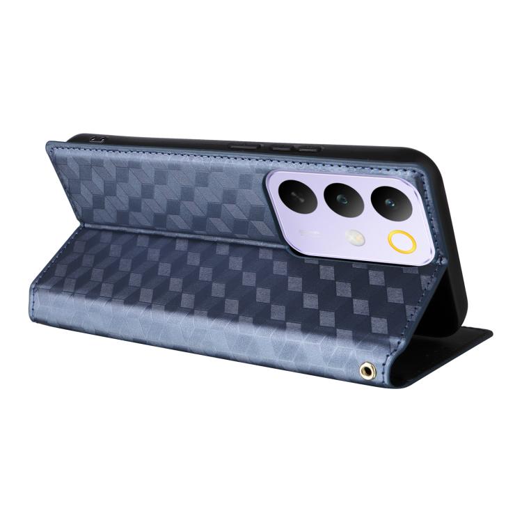 For Realme C85 Pro 4G Cubic Grid Texture Flip Leather Phone Case