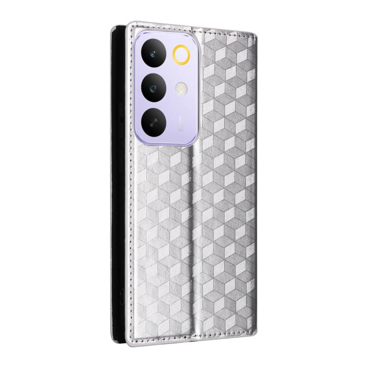 For Realme C85 Pro 4G Cubic Grid Texture Flip Leather Phone Case
