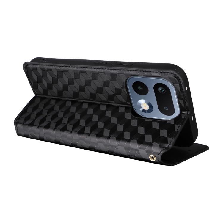 For Realme 16 Pro 5G Global Cubic Grid Texture Flip Leather Phone Case