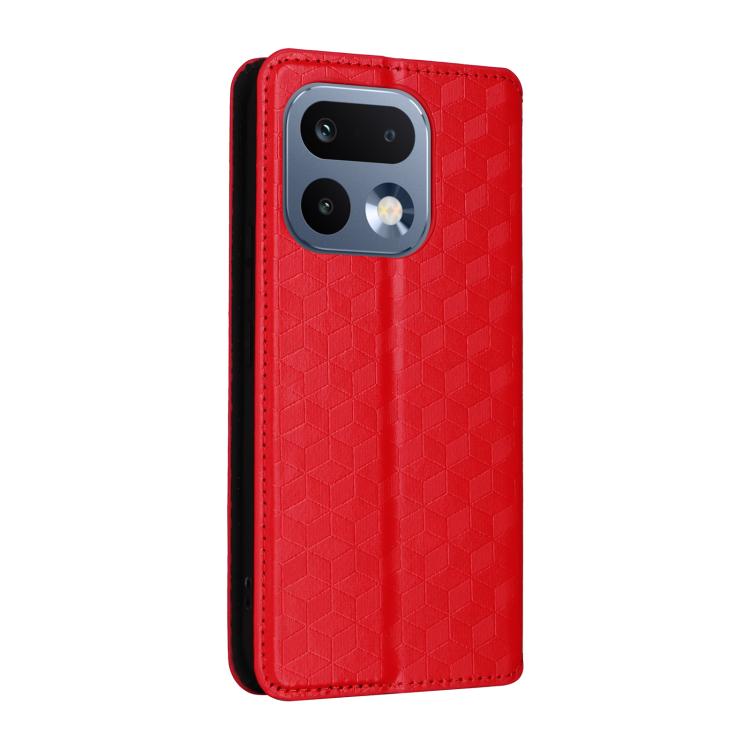 For Realme 16 Pro 5G Global Cubic Grid Texture Flip Leather Phone Case