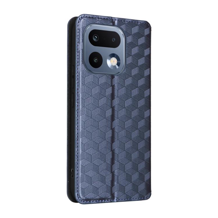 For Realme 16 Pro 5G Global Cubic Grid Texture Flip Leather Phone Case