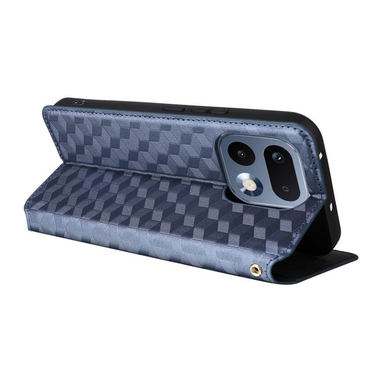 For Realme 16 Pro 5G Global Cubic Grid Texture Flip Leather Phone Case