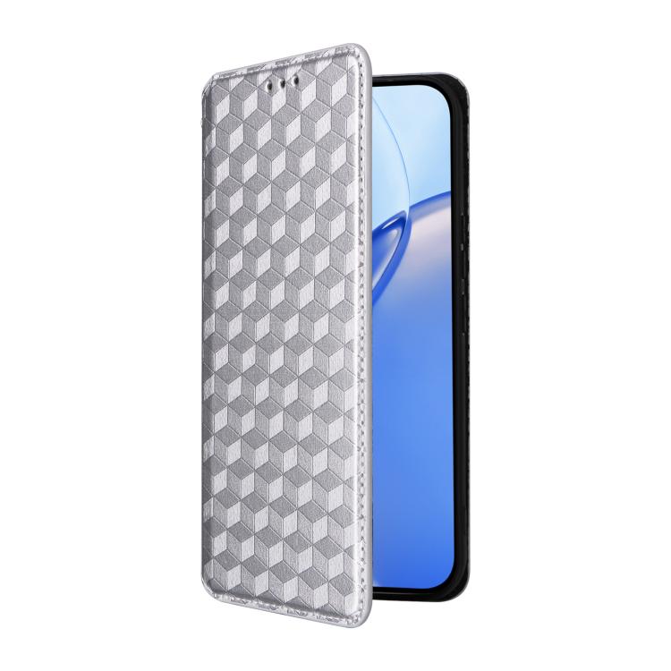 For Realme 16 Pro 5G Global Cubic Grid Texture Flip Leather Phone Case