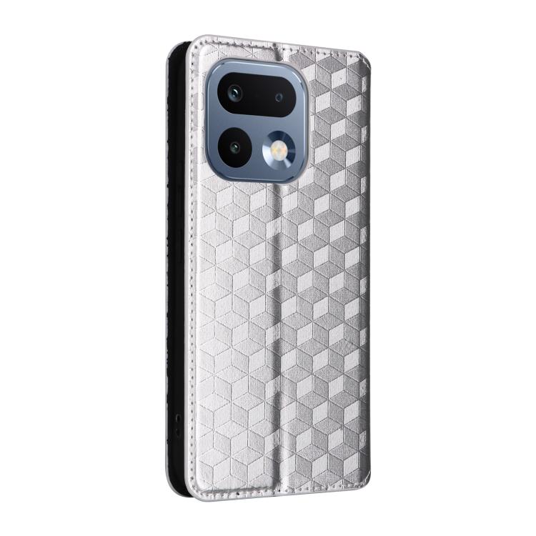 For Realme 16 Pro 5G Global Cubic Grid Texture Flip Leather Phone Case