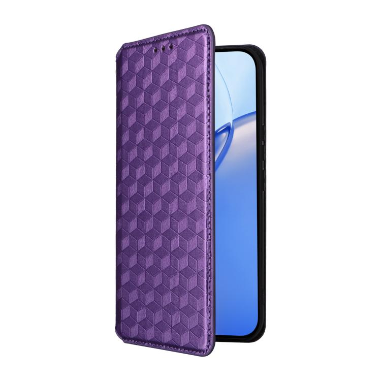 For Realme 16 Pro 5G Global Cubic Grid Texture Flip Leather Phone Case