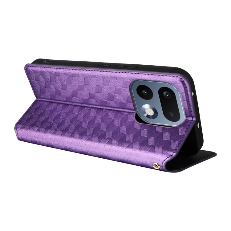 For Realme 16 Pro 5G Global Cubic Grid Texture Flip Leather Phone Case