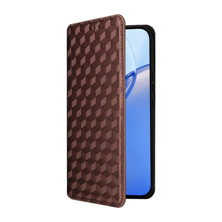 For Realme 16 Pro 5G Global Cubic Grid Texture Flip Leather Phone Case