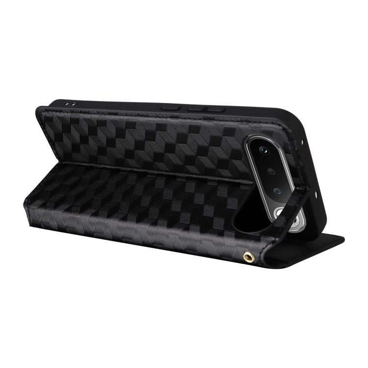 For Realme 16 5G Cubic Grid Texture Flip Leather Phone Case
