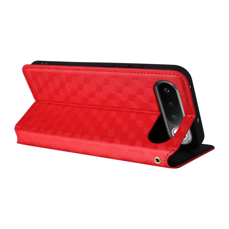 For Realme 16 5G Cubic Grid Texture Flip Leather Phone Case