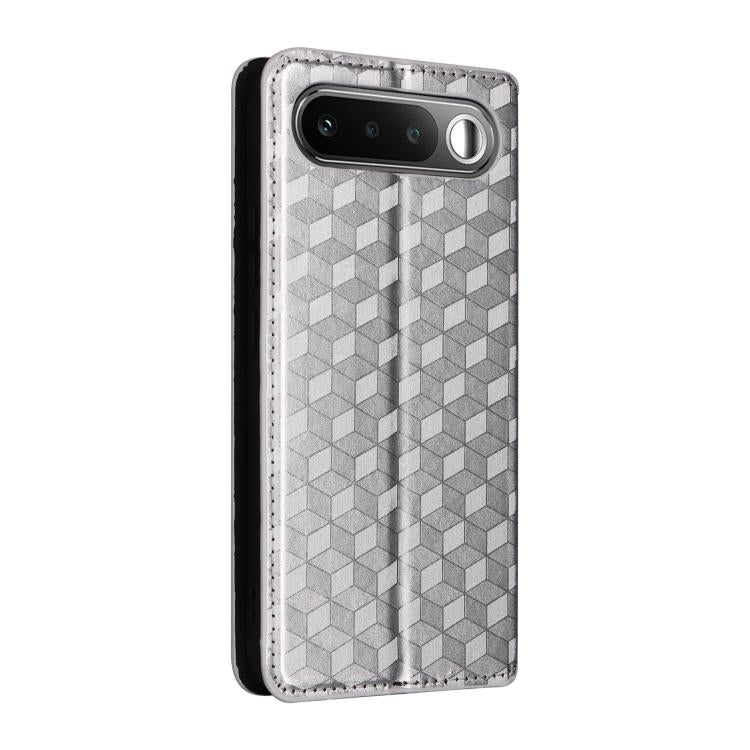 For Realme 16 5G Cubic Grid Texture Flip Leather Phone Case