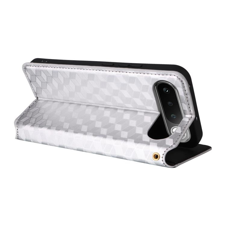 For Realme 16 5G Cubic Grid Texture Flip Leather Phone Case