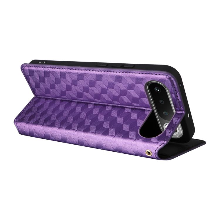 For Realme 16 5G Cubic Grid Texture Flip Leather Phone Case