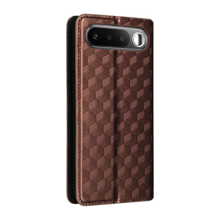 For Realme 16 5G Cubic Grid Texture Flip Leather Phone Case
