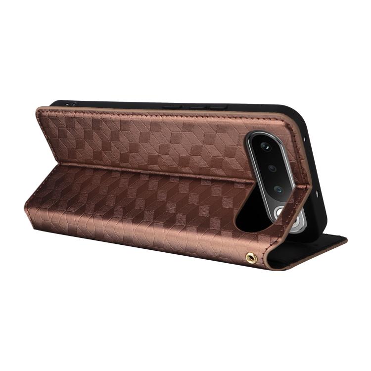 For Realme 16 5G Cubic Grid Texture Flip Leather Phone Case