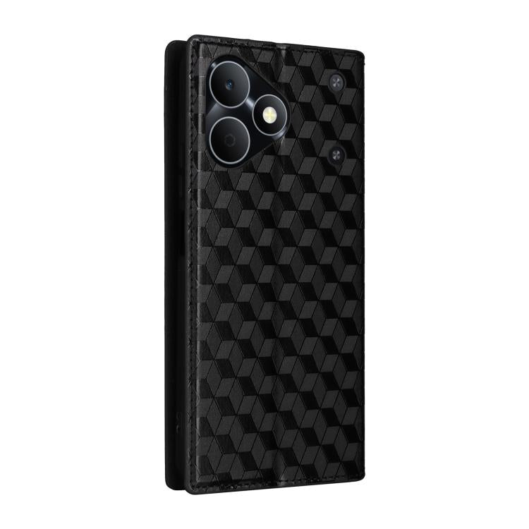 For Realme Note 80 4G Cubic Grid Texture Flip Leather Phone Case