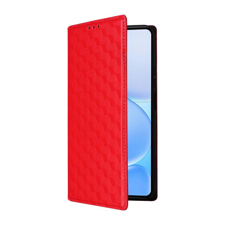 For Realme Note 80 4G Cubic Grid Texture Flip Leather Phone Case
