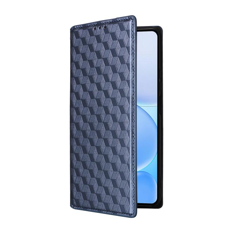 For Realme Note 80 4G Cubic Grid Texture Flip Leather Phone Case