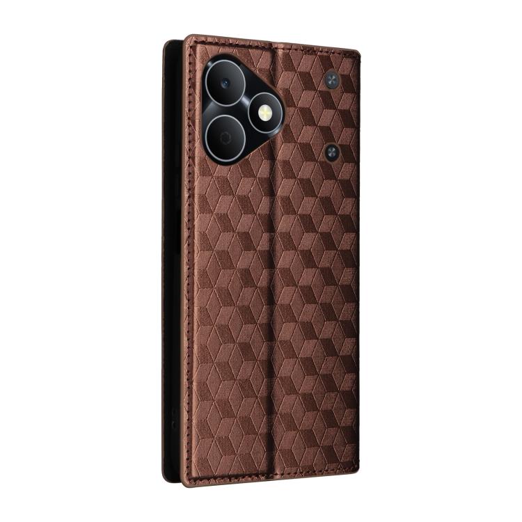 For Realme Note 80 4G Cubic Grid Texture Flip Leather Phone Case