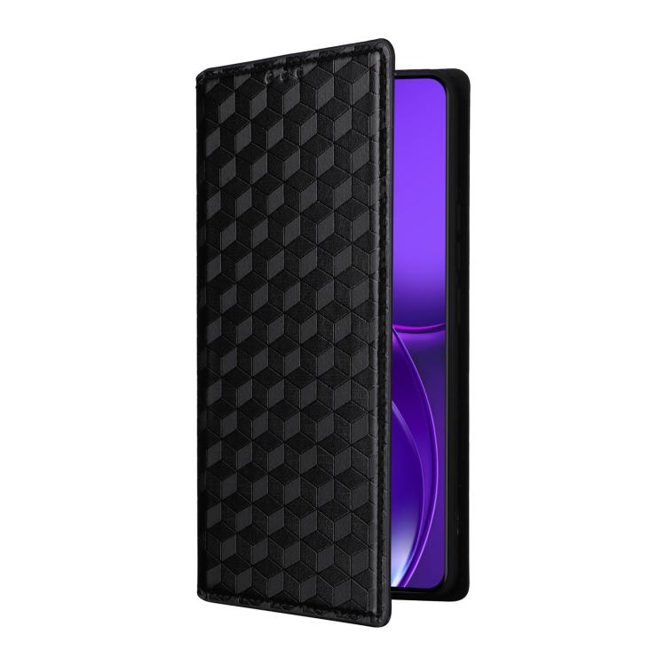 For Realme P4 Power 5G Cubic Grid Texture Flip Leather Phone Case