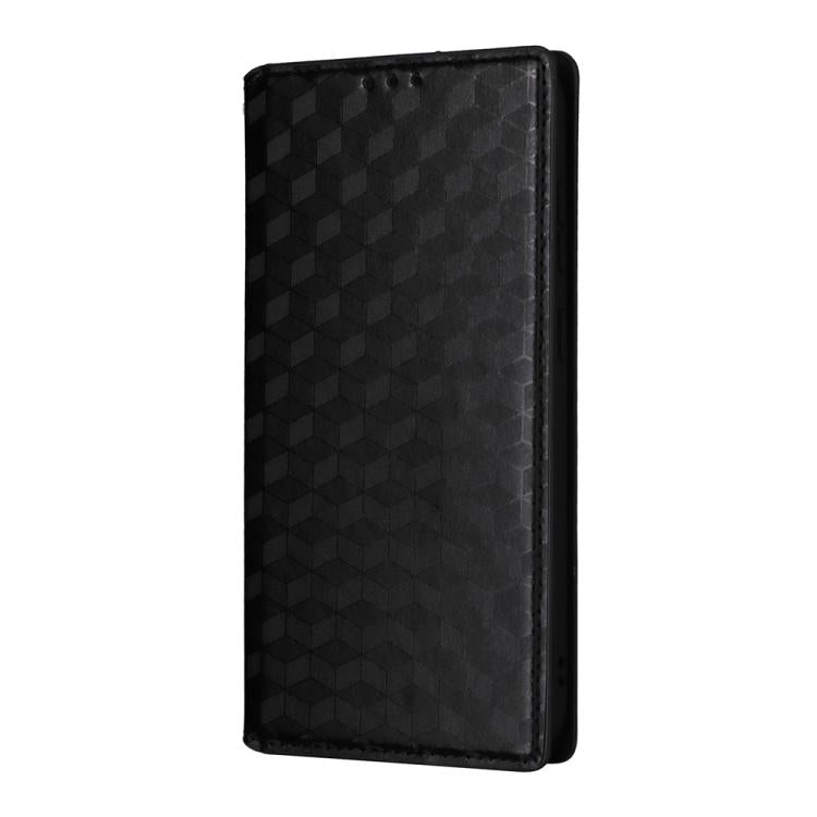 For Samsung Galaxy S25 FE 5G Cubic Grid Texture Flip Leather Phone Case