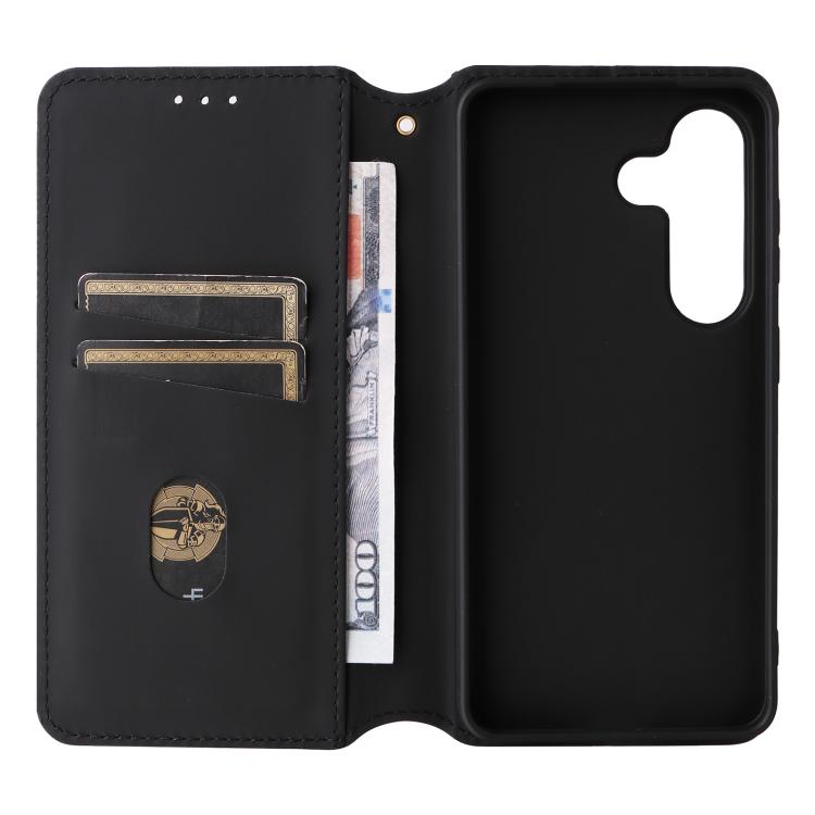 For Samsung Galaxy S26 5G Cubic Grid Texture Flip Leather Phone Case