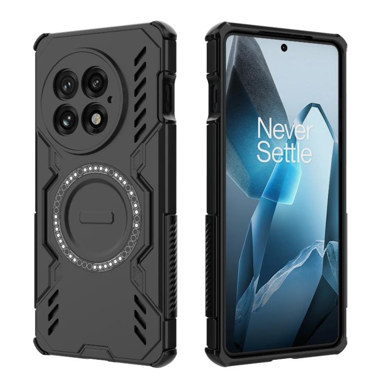 For OnePlus 13 5G Butterfly Armor MagSafe Magnetic Ring Shockproof Phone Case
