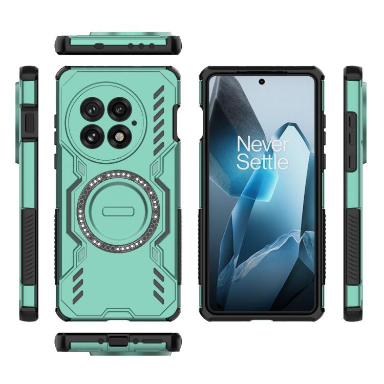 For OnePlus 13 5G Butterfly Armor MagSafe Magnetic Ring Shockproof Phone Case
