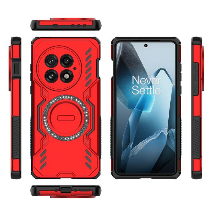 For OnePlus 13 5G Butterfly Armor MagSafe Magnetic Ring Shockproof Phone Case